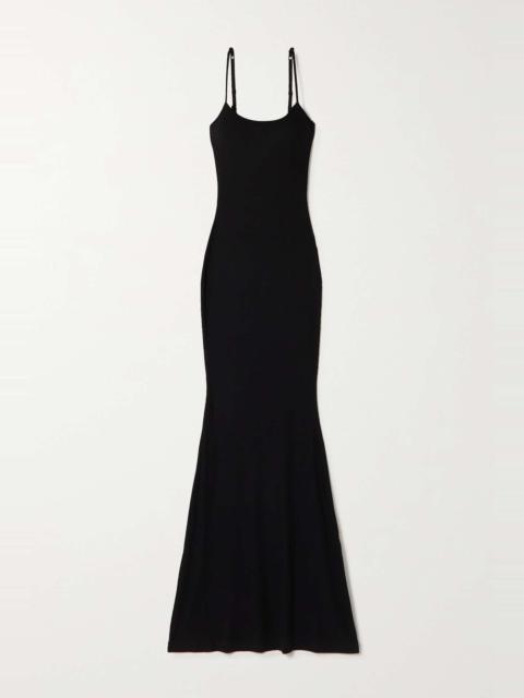 SKIMS Soft Lounge ribbed stretch-modal slip dress - Marble