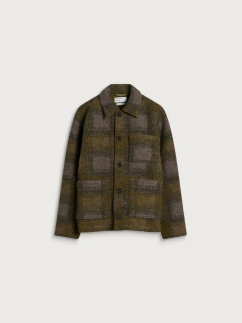 Universal Works Universal Works Techno Melton Check Tag Jacket