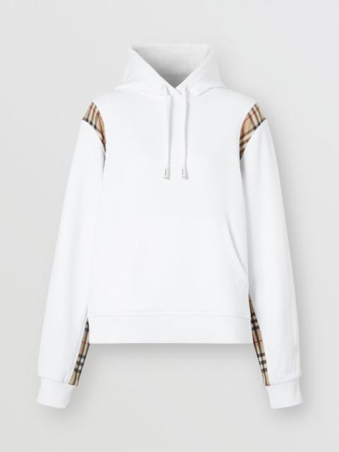 Burberry Vintage Check Panel Cotton Oversized Hoodie