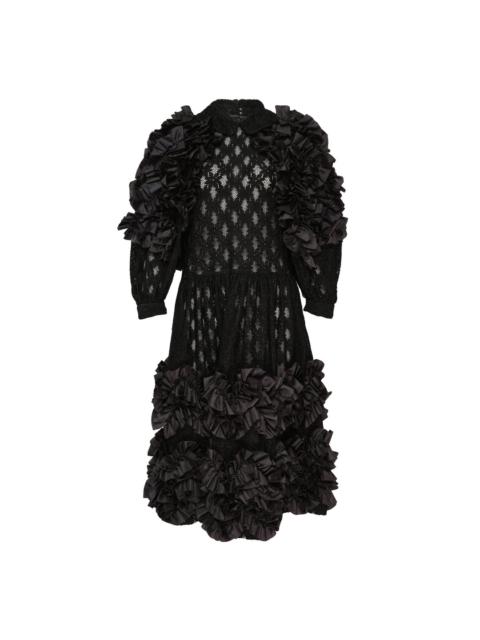 Comme des Garçons Comme des Garçons Puffed Sleeve Lace Ruffle Dress