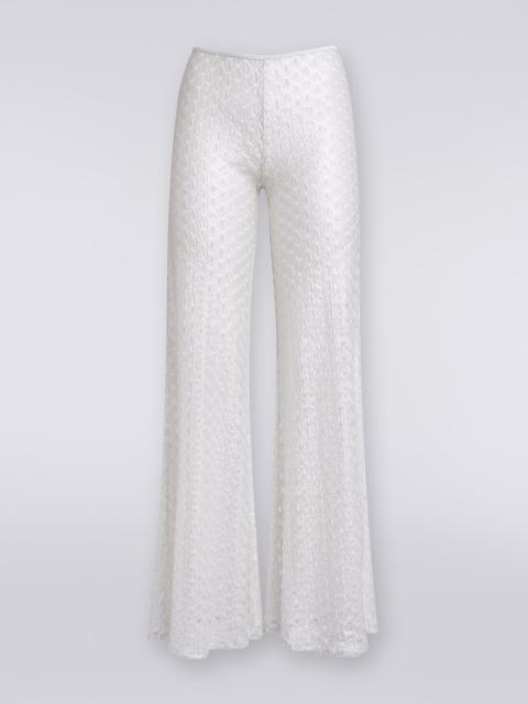 Missoni Lace-effect cover up trousers with flared hem