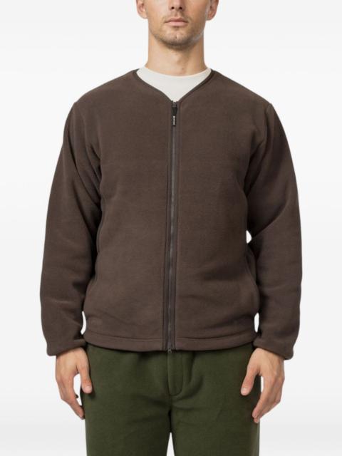 snow peak water-repellent fleece cardigan
