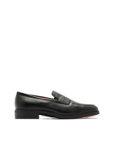 Santoni leather loafers