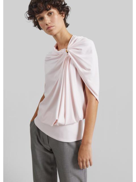 Sportmax Sportmax Lacuna Draped Fluid Top - Powder