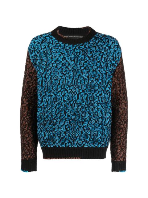 Andersson Bell intarsia-knit crew-neck sweatshirt
