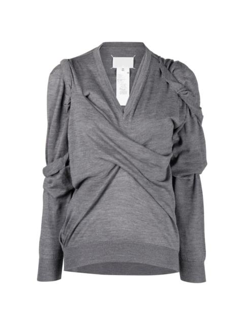 asymmetric pinched pullover