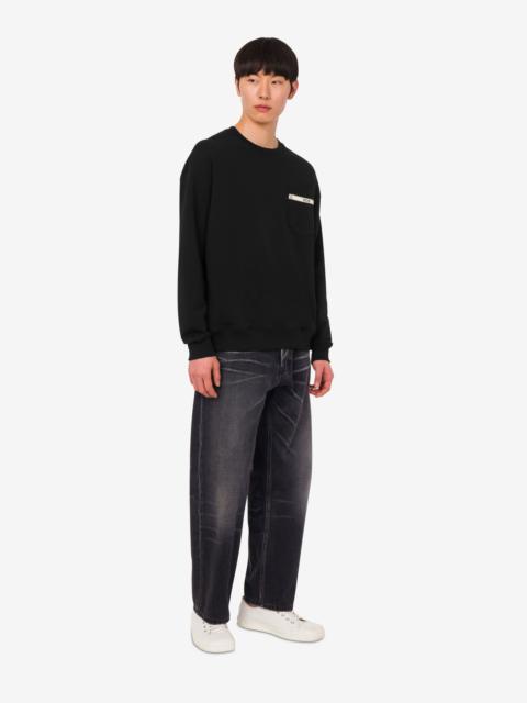 Moschino EMBROIDERED ORGANIC COTTON SWEATSHIRT