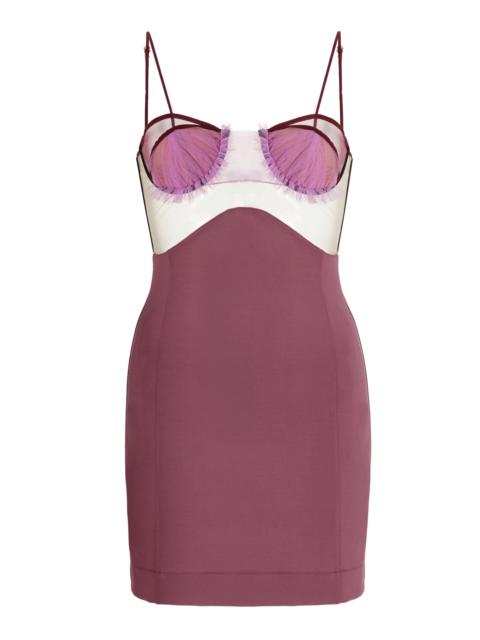 NENSI DOJAKA Ruched Bustier Mini Dress purple