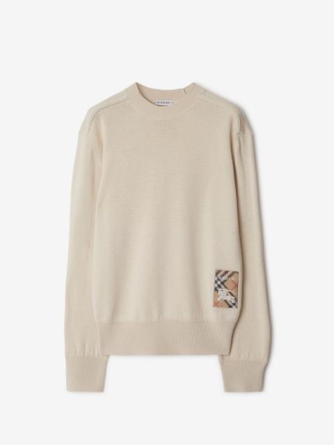 Burberry Check Label Wool Sweater