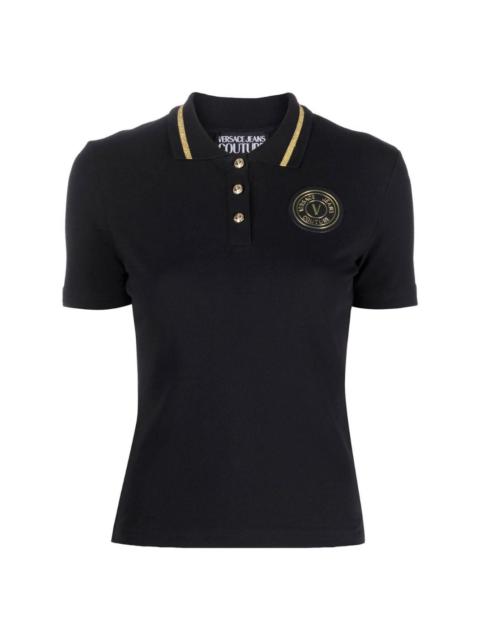 logo-patch polo shirt