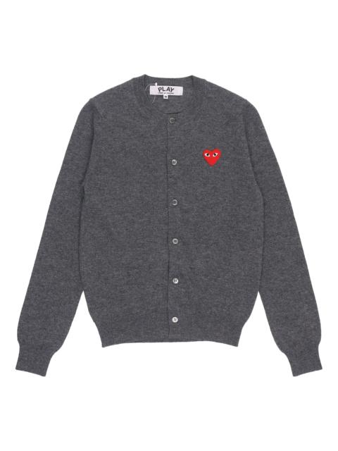 Comme des Garçons PLAY (WMNS) COMME des GARCONS PLAY Cardigan Red Emblem 'Grey' AZ-N007-051-3