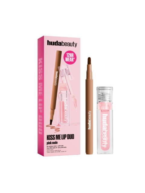 Huda Beauty Kiss Me Lip Duo Set – Pink Nude
