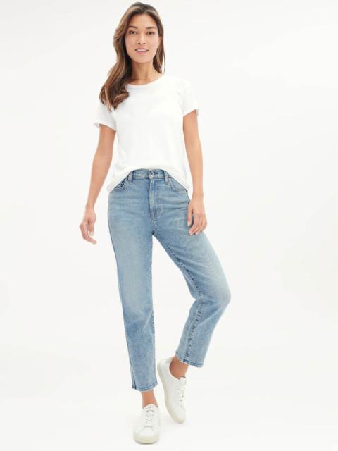 Splendid High Waist Crop Straight Jeans