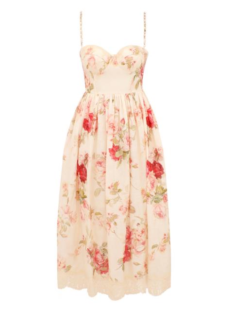 Zimmermann ROSELIGHT PICNIC MIDI DRESS