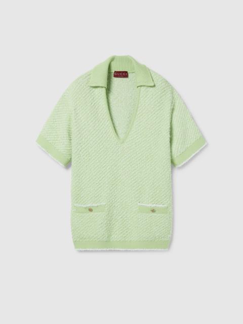 GUCCI Cotton blend polo top