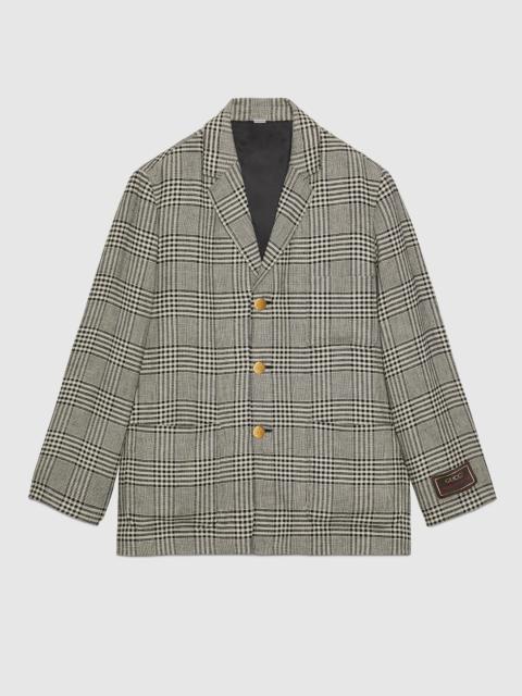 GUCCI Prince of Wales linen jacket