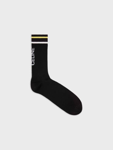 CELINE CELINE SOCKS IN STRIPED COTTON