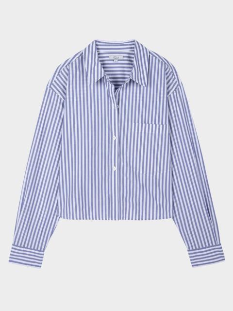 Rails Ramy Striped Cropped Button-Front Shirt