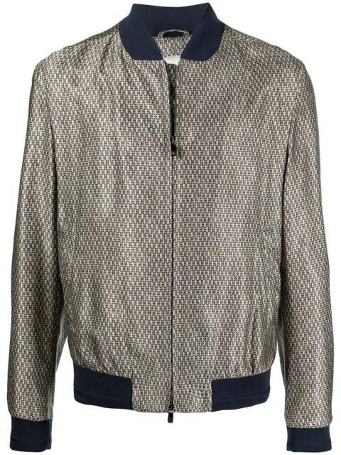 CORNELIANI micro-print bomber jacket
