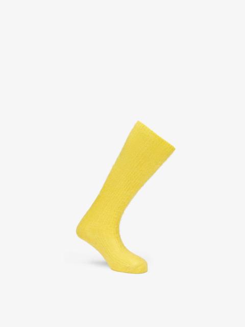 FENDI Yellow mohair socks
