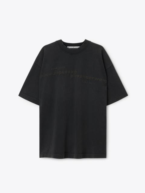 Alexander Wang MIRRORED LOGO SHORT SLEEVE TEE