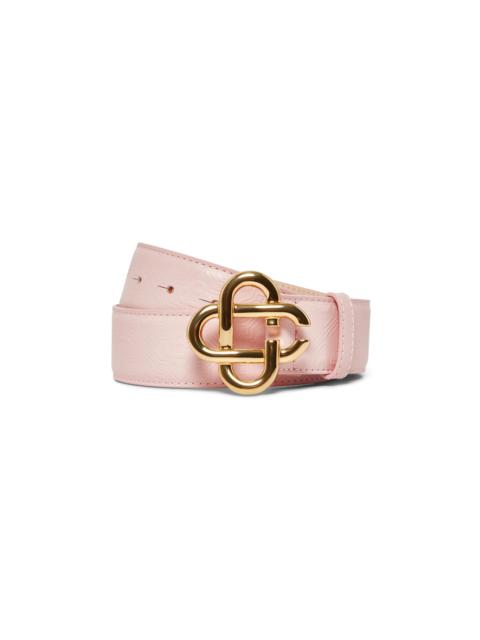 CASABLANCA Women's Monogram Pink Gold Belt