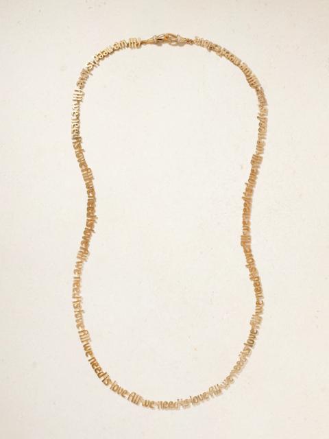 MARIE LICHTENBERG All We Need Is Love 18-karat Gold Diamond Necklace
