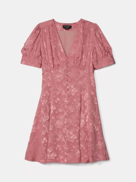 kate spade Fluid Jacquard Puff Sleeve Mini Dress