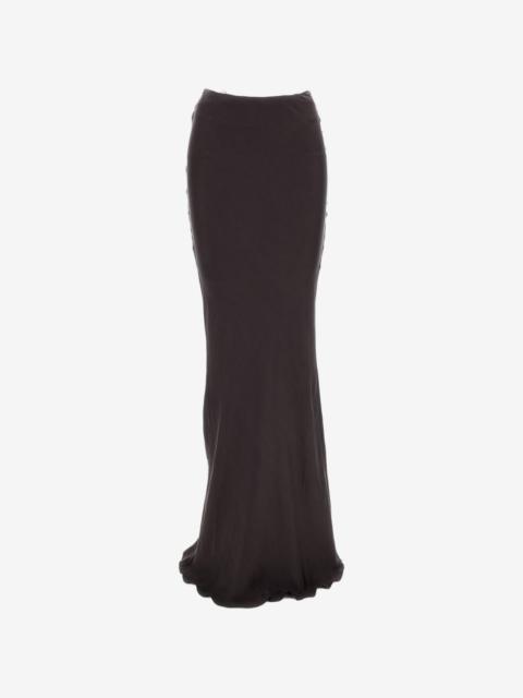 THE ANDAMANE ruched floor-length maxi skirt