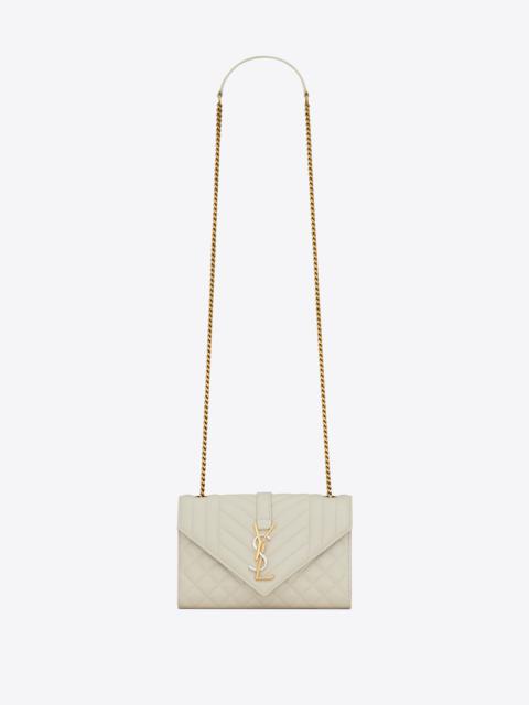 SAINT LAURENT small envelope in mix matelassé leather