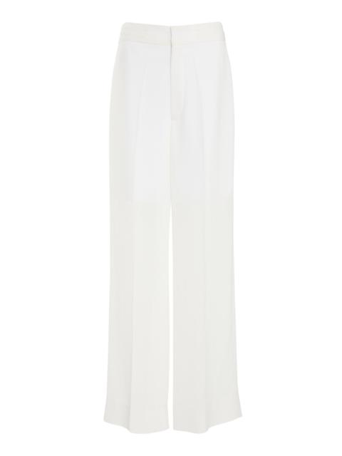 Victoria Beckham Wool-Blend Straight-Leg Pants white