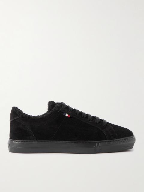 Moncler New Monaco Shearling-Lined Suede Sneakers