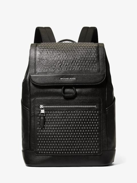 MICHAEL KORS Hudson Medium Grommeted Leather Backpack