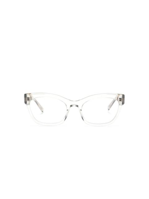 SAINT LAURENT logo-engraved square-frame glasses
