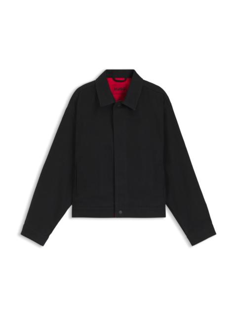 HUGO BLACK REGULAR-FIT JACKET IN JAPANESE DENIM
