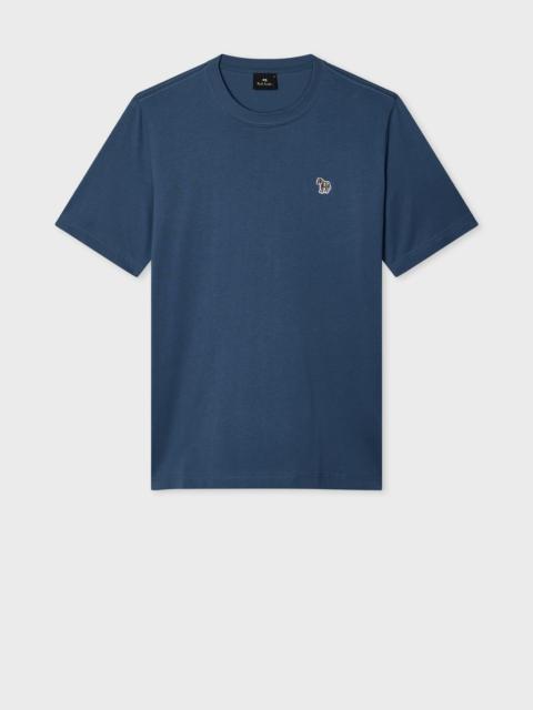 Paul Smith Washed Navy Organic Cotton Zebra Logo T-Shirt