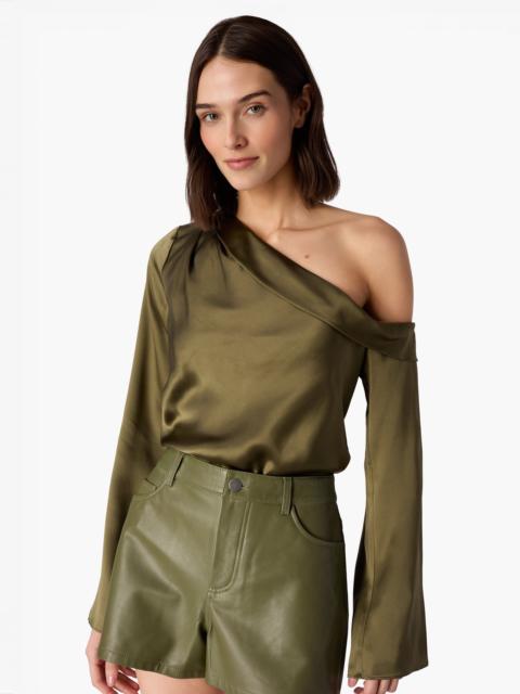 CAMI NYC CELESTE ASYMMETRICAL TOP CAMOUFLAGE