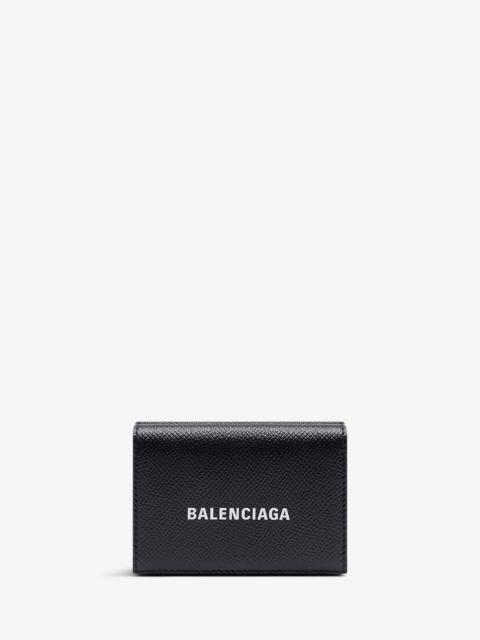 BALENCIAGA Men's Cash Mini Wallet in Black/white