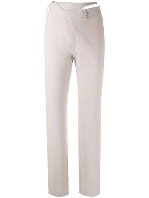 straight-leg tailored trousers