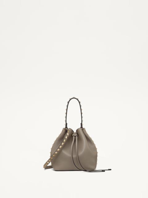 Valentino ROCKSTUD GRAINY CALFSKIN BUCKET BAG