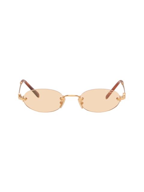 Miu Miu Gold Logo Sunglasses