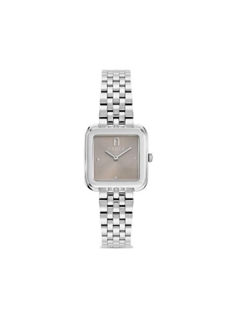FURLA square-silver-tone watch