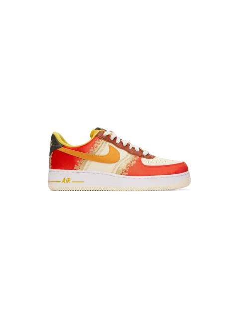Nike Red Air Force 1 '07 PRM Low-Top Sneakers
