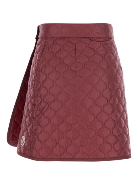 Moncler quilted rubberized-logo mini skirt