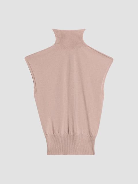 Rick Owens Women's Wool Sleeveless Turtleneck - Rose