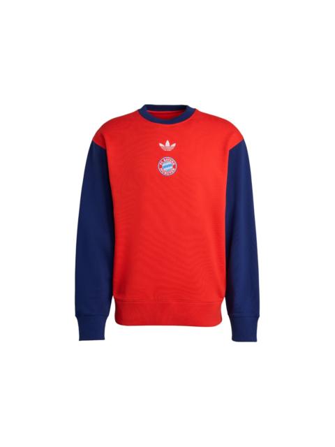 adidas adidas FC Bayern Munich Lfstlr Crew Sweatshirt Red Dark Blue