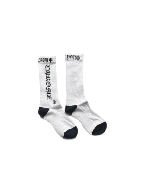 Chrome Hearts Fuck You Logo Socks (1 Set) "White / Black" CHRM0603