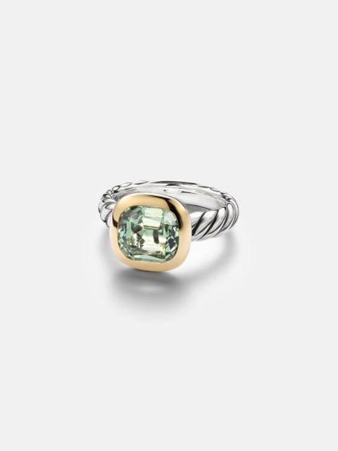 DAVID YURMAN DY Mercer® sterling silver and 18kt gold ring with prasiolite