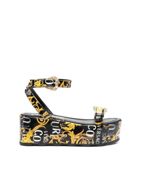 VERSACE JEANS COUTURE baroque pattern-print 70mm sandals