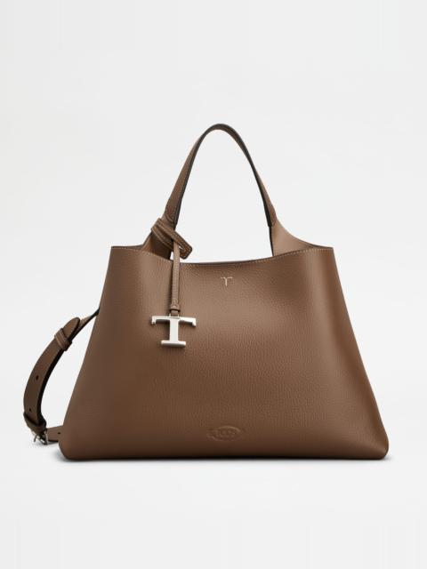 Tod's BAG IN LEATHER MEDIUM - BROWN